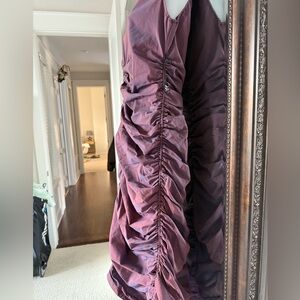 Cop-Copine Paris Elegant Purple Ruched Dress
